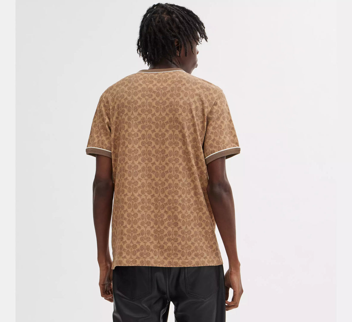 Coach Disney X Coach Signature Mickey Mouse T-Shirt  -  Tan Signature