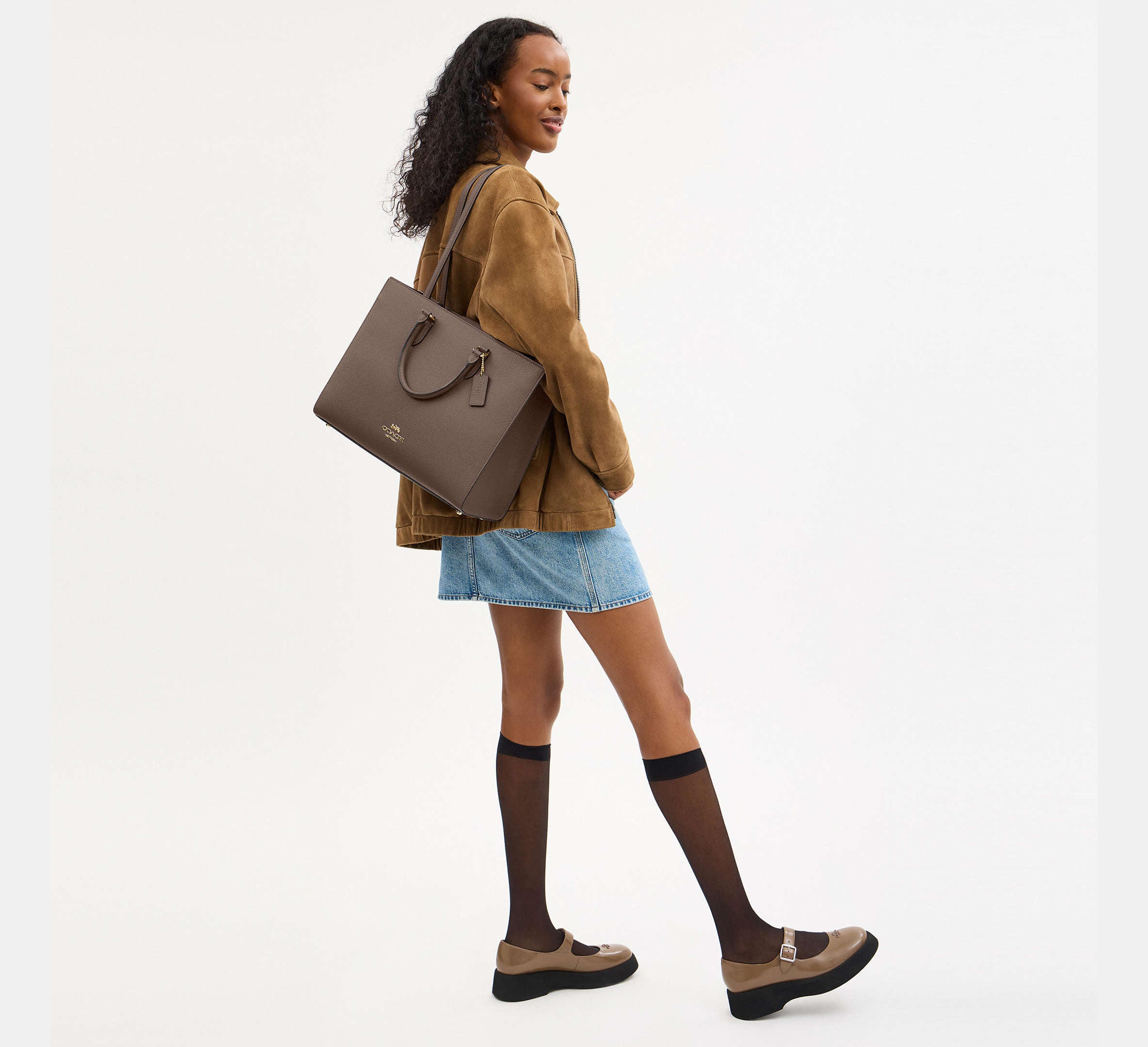 Coach Maggie Tote Bag - Gold/Dark Stone