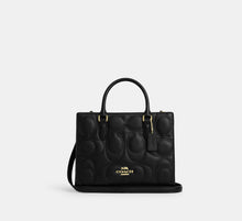 Coach Maggie Small Tote Bag In Signature Leather - Gold/Black