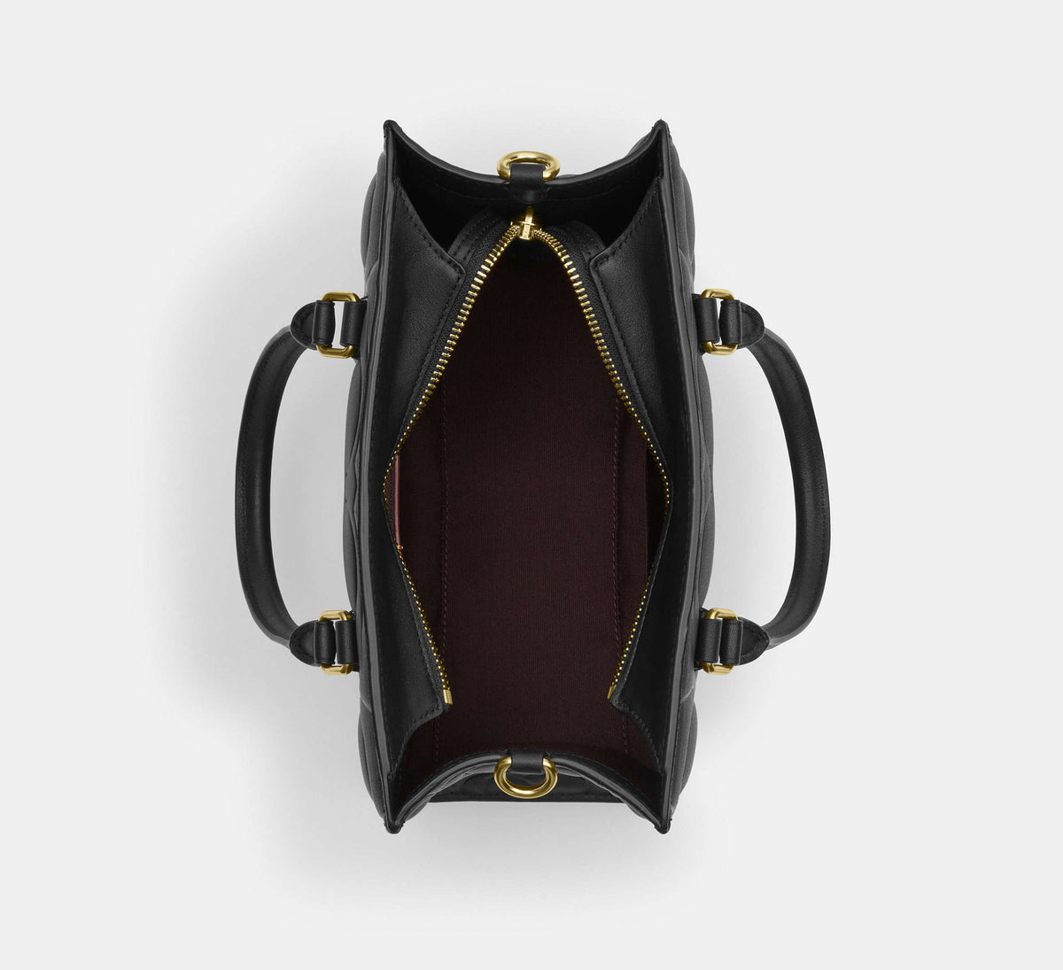 Coach Maggie Small Tote Bag In Signature Leather - Gold/Black