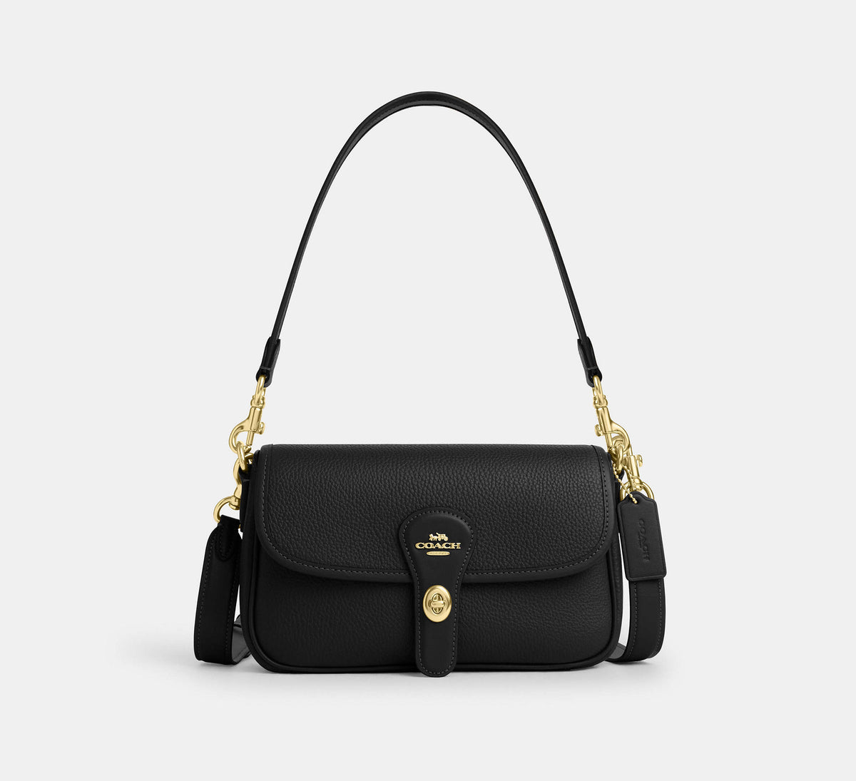 Coach Hadley Shoulder Bag - Gold/Black - Hemen Teslimde