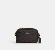 Coach Mini Jamie Camera Bag in Signature - Gold / Walnut / Black - Hemen Teslimde