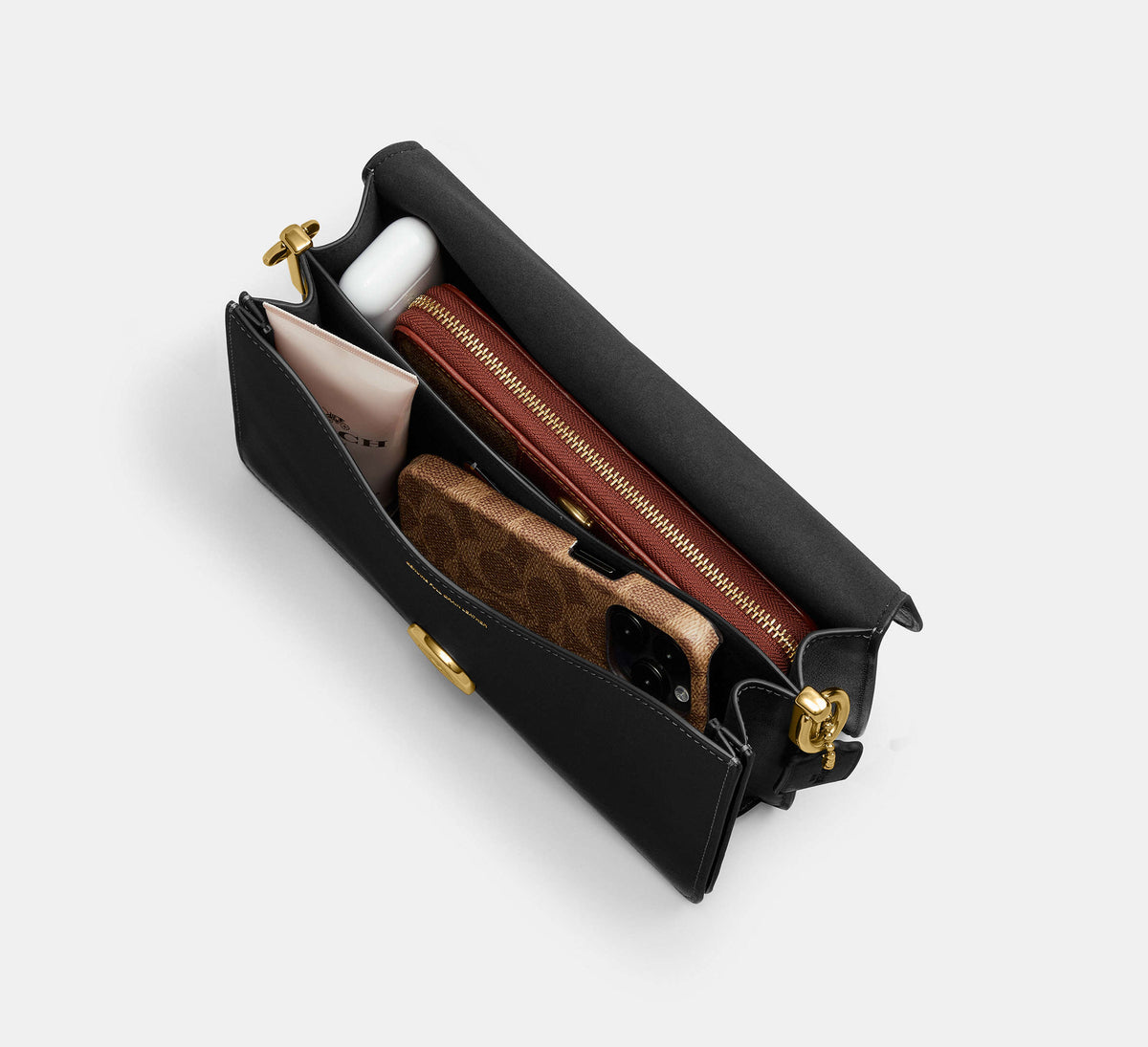 Coach Chain Tabby Shoulder Bag - Brass/Black