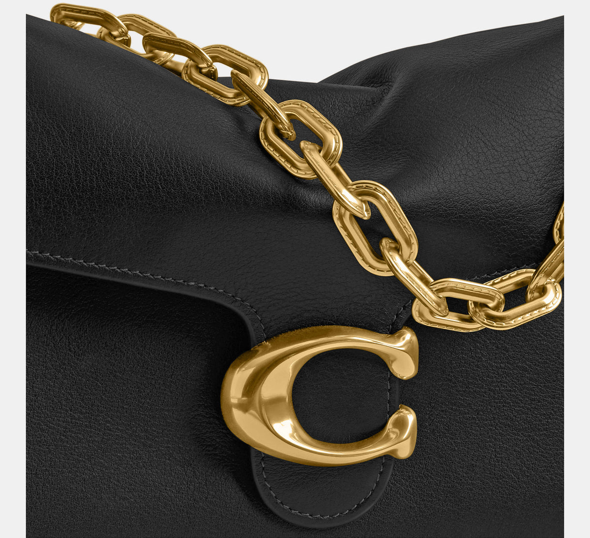 Coach Chain Tabby Shoulder Bag - Brass/Black