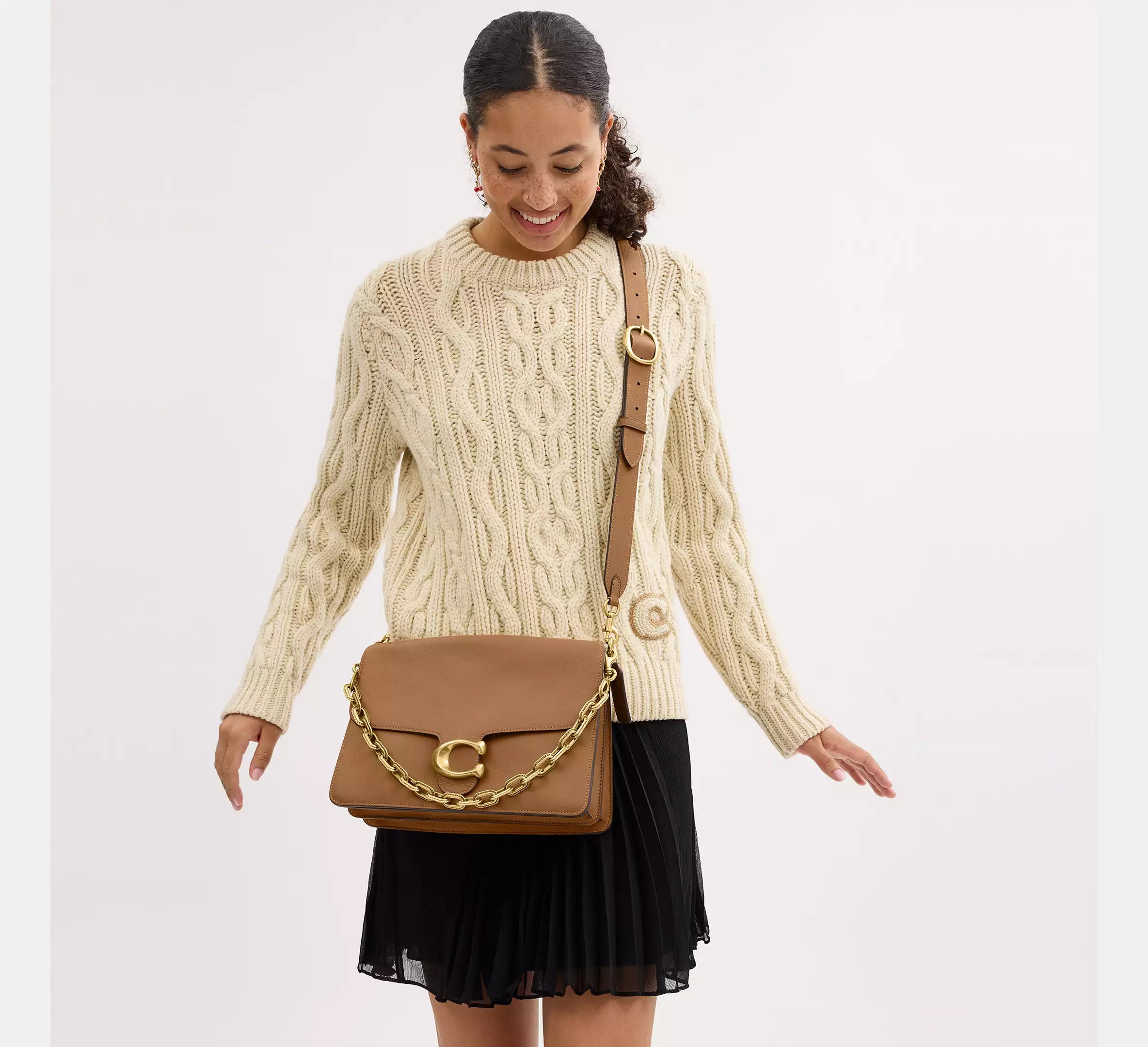 Coach Chain Tabby Shoulder Bag 30 - Brass/Honey Brown