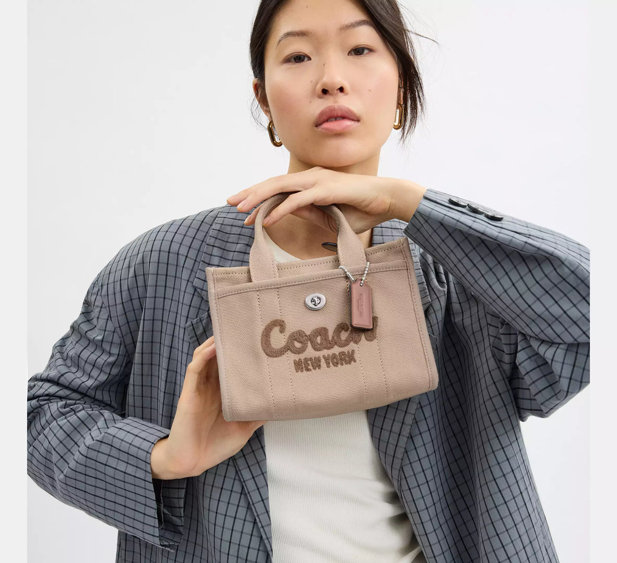 Coach Cargo Tote Bag 20 - Silver/Dark Natural – Kanadadan Kapına