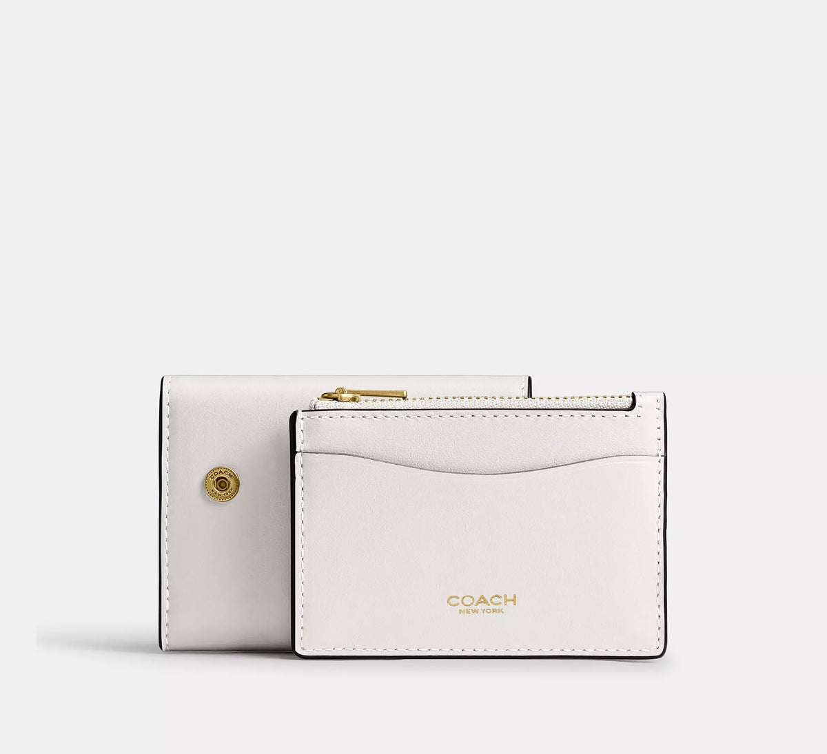 Coach Essential Card Holder Wallet  -  Brass/Chalk