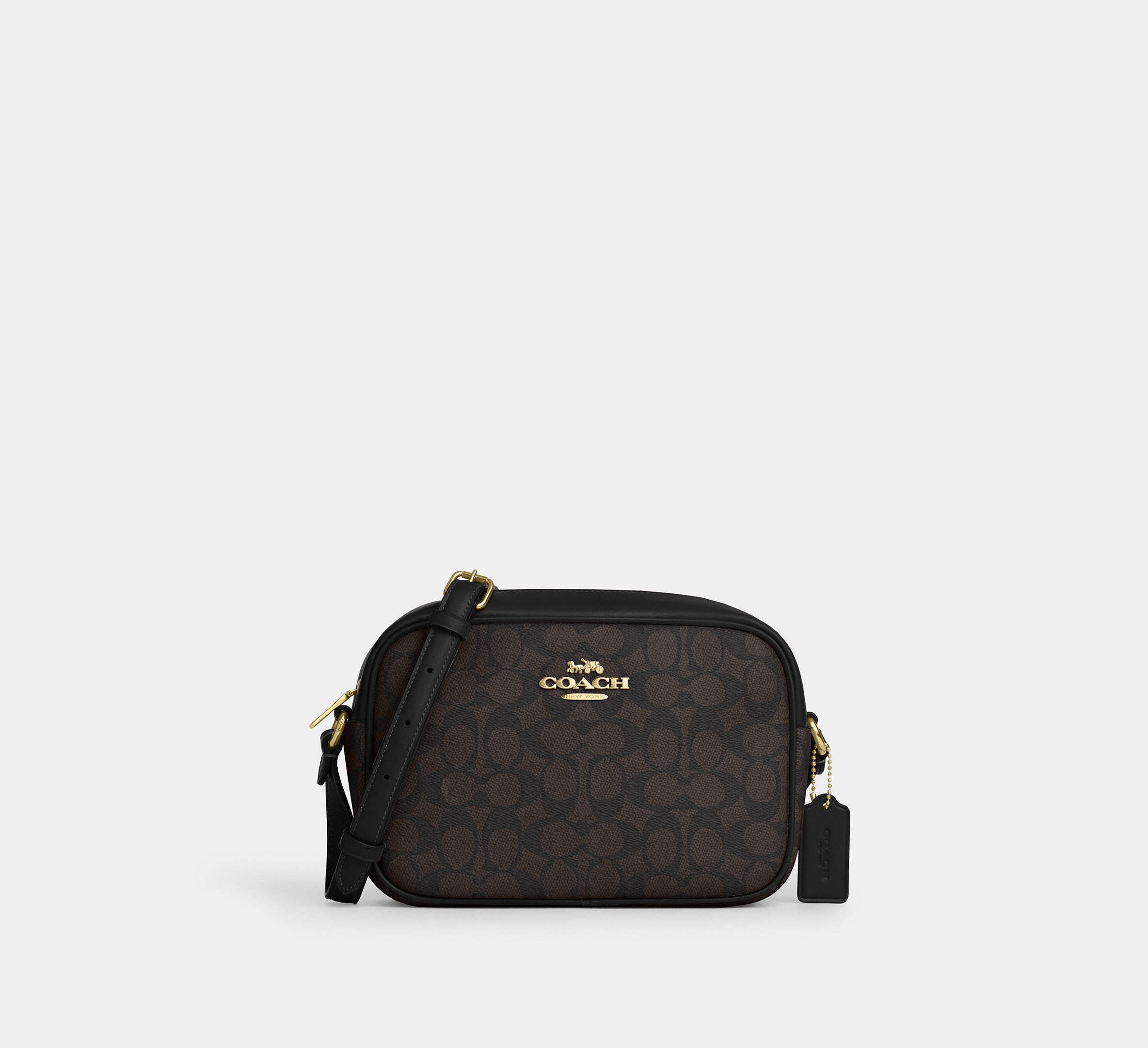 バッグ COACH Jamie Camera Crossbody ShoulderBag Coach Jamie Camera Bag In Signature - Gold/Walnut/Black - Hemen