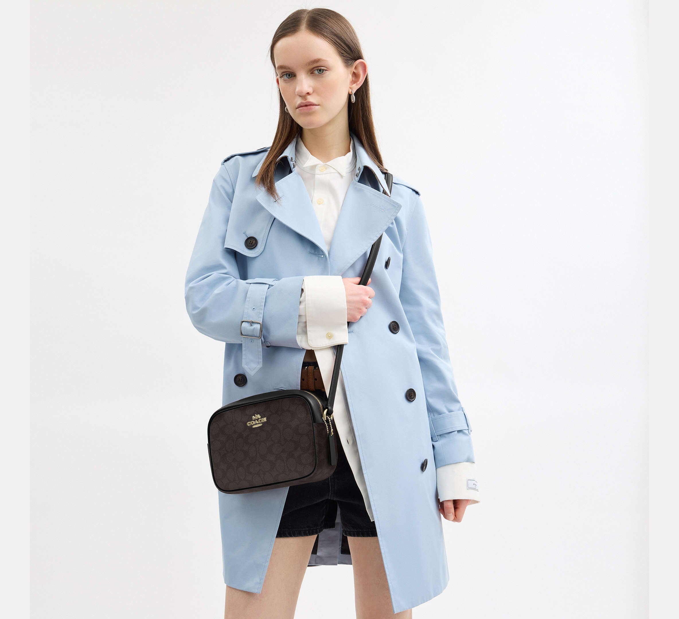 Coach Jamie Camera Bag In Signature Gold/Walnut/Black