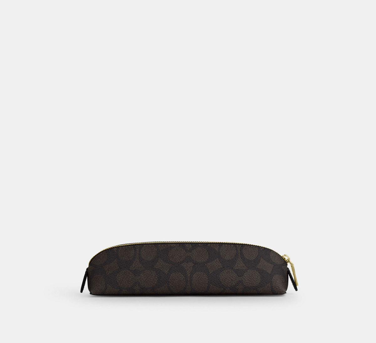 Coach Pencil Case In Signature  -  Gold/Walnut/Black