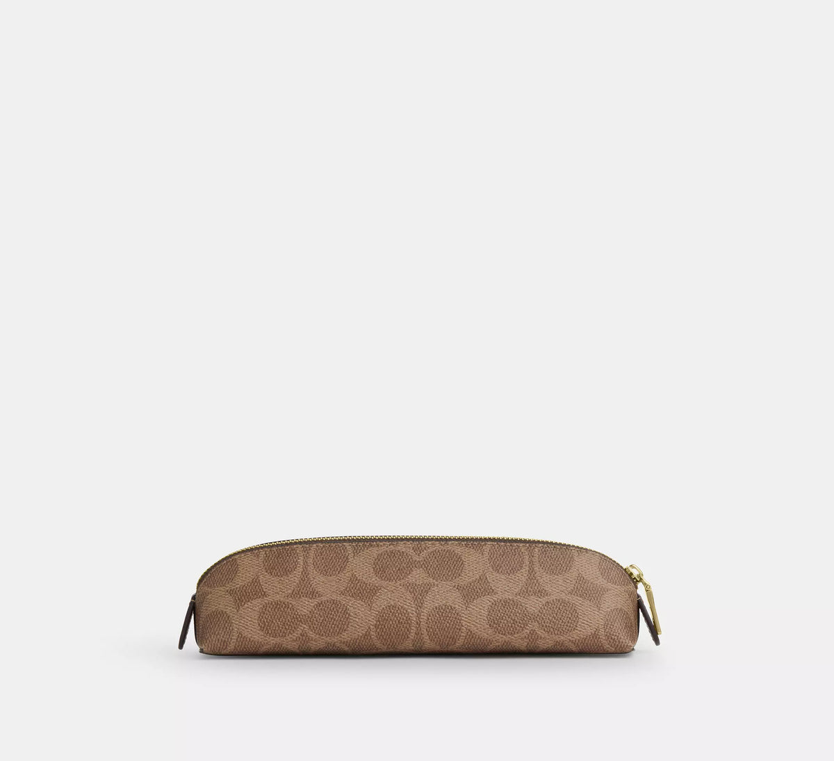 Coach Pencil Case In Signature  -  Gold/Tan/Brown