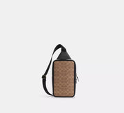 Coach Sullivan Pack In Signature - Gunmetal/Tan/Black