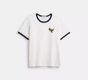 Coach Rexy Ringer T-Shirt  -   White/Navy