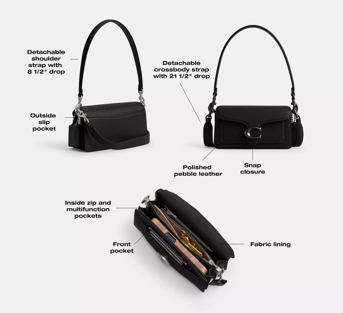 Coach Tabby Shoulder Bag 20 - Brass/Maple - Hemen Teslimde
