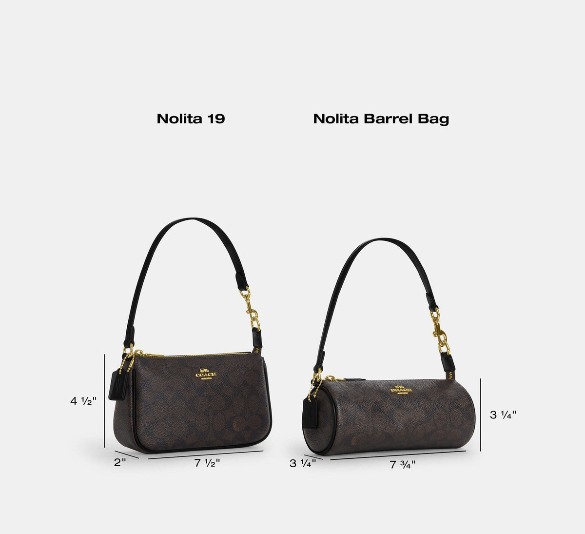Coach Nolita 19 In Blocked Signature - Silver/Sand/Taupe Multi