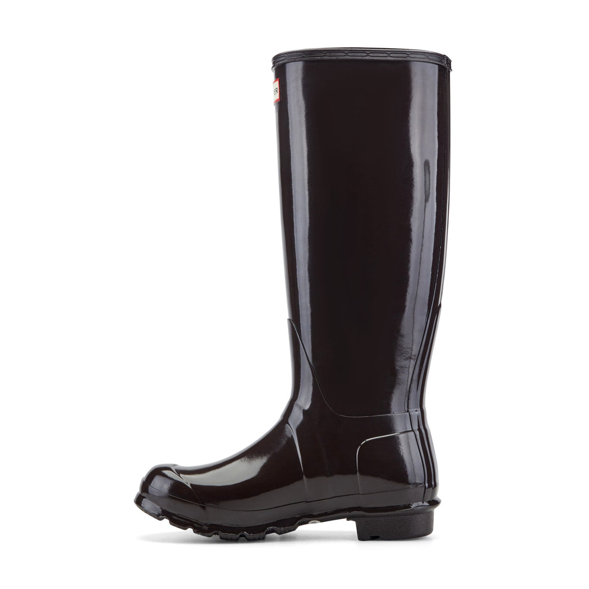 Hunter Women's Original Tall Gloss Rain Boots -Dark Brown Gloss