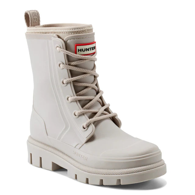 Hunter Women's Diana Waterproof Lace-Up Rain Boots - Taupe