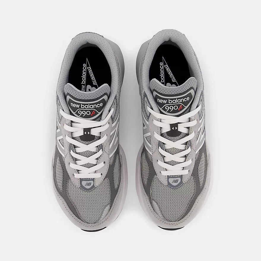 New Balance Big Kids FuelCell 990v6  -  Grey with Silver  -  GC990GL6
