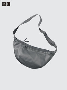 UNIQLO Coated Cotton Shoulder Bag-GRAY