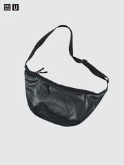 UNIQLO Coated Cotton Shoulder Bag-BLACK