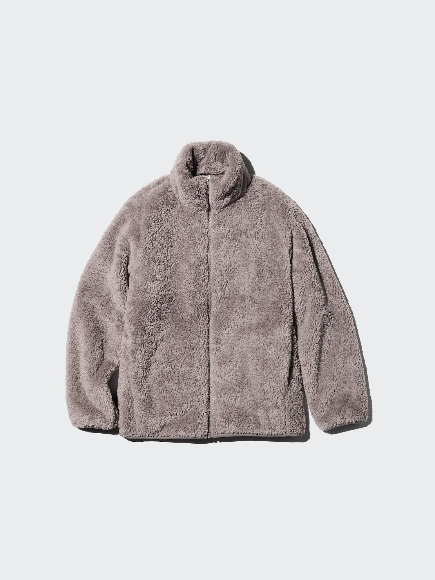 UNIQLO WOMEN'S FLUFFY YARN FLEECE FULL-ZIP JACKET -   36 BROWN