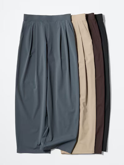 Uniqlo Women Extra Stretch Active Wide Pants  -   08 DARK GRAY