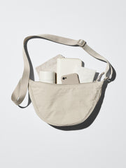 UNIQLO Unisex Round Mini Shoulder Bag- BEIGE - Hemen Teslimde