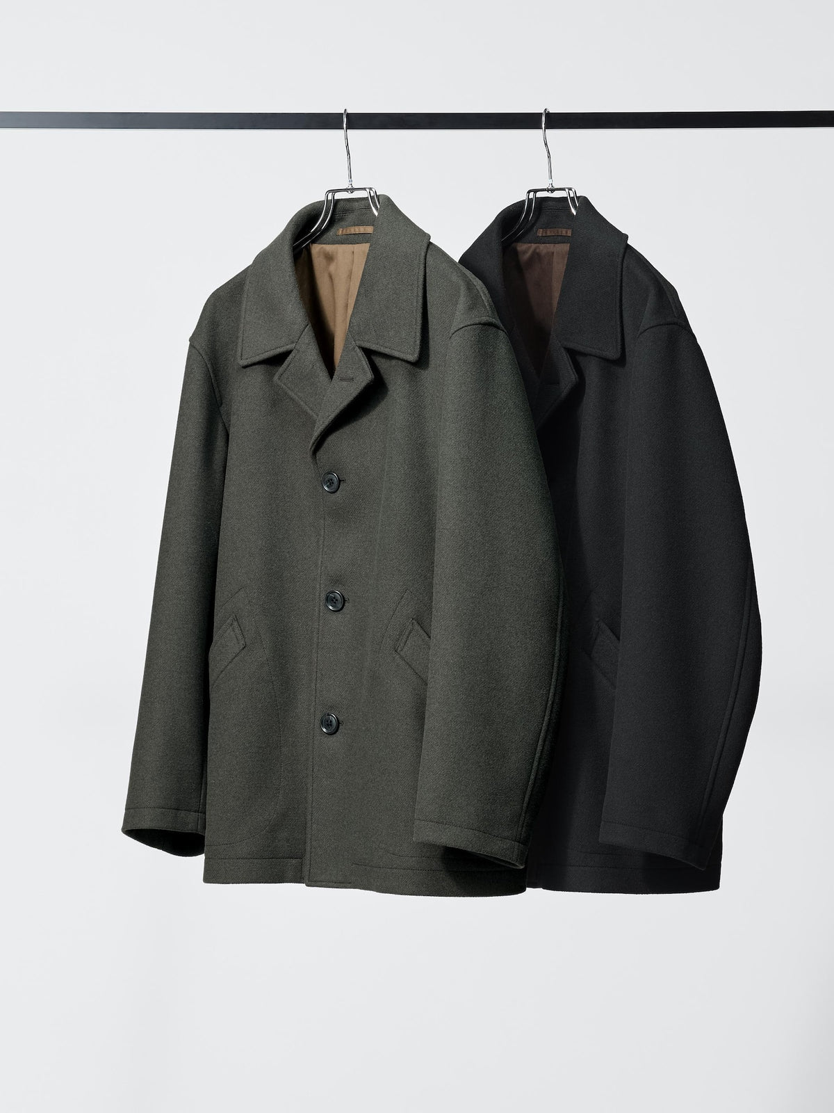 Uniqlo Unisex Wool Blend Short Coat  -  07 GRAY