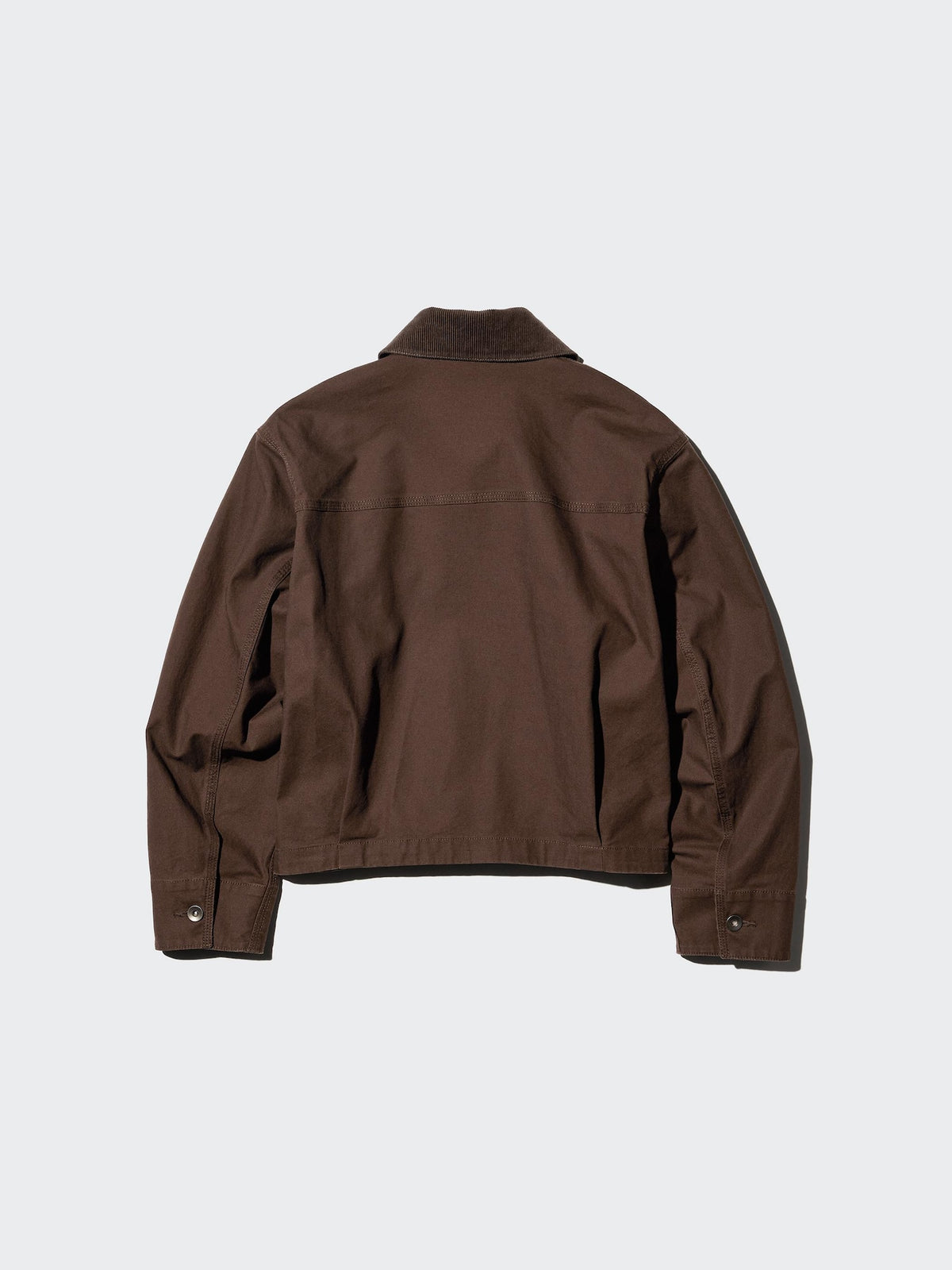 Uniqlo UNISEX ZIP-UP SHORT JACKET - 38 DARK BROWN