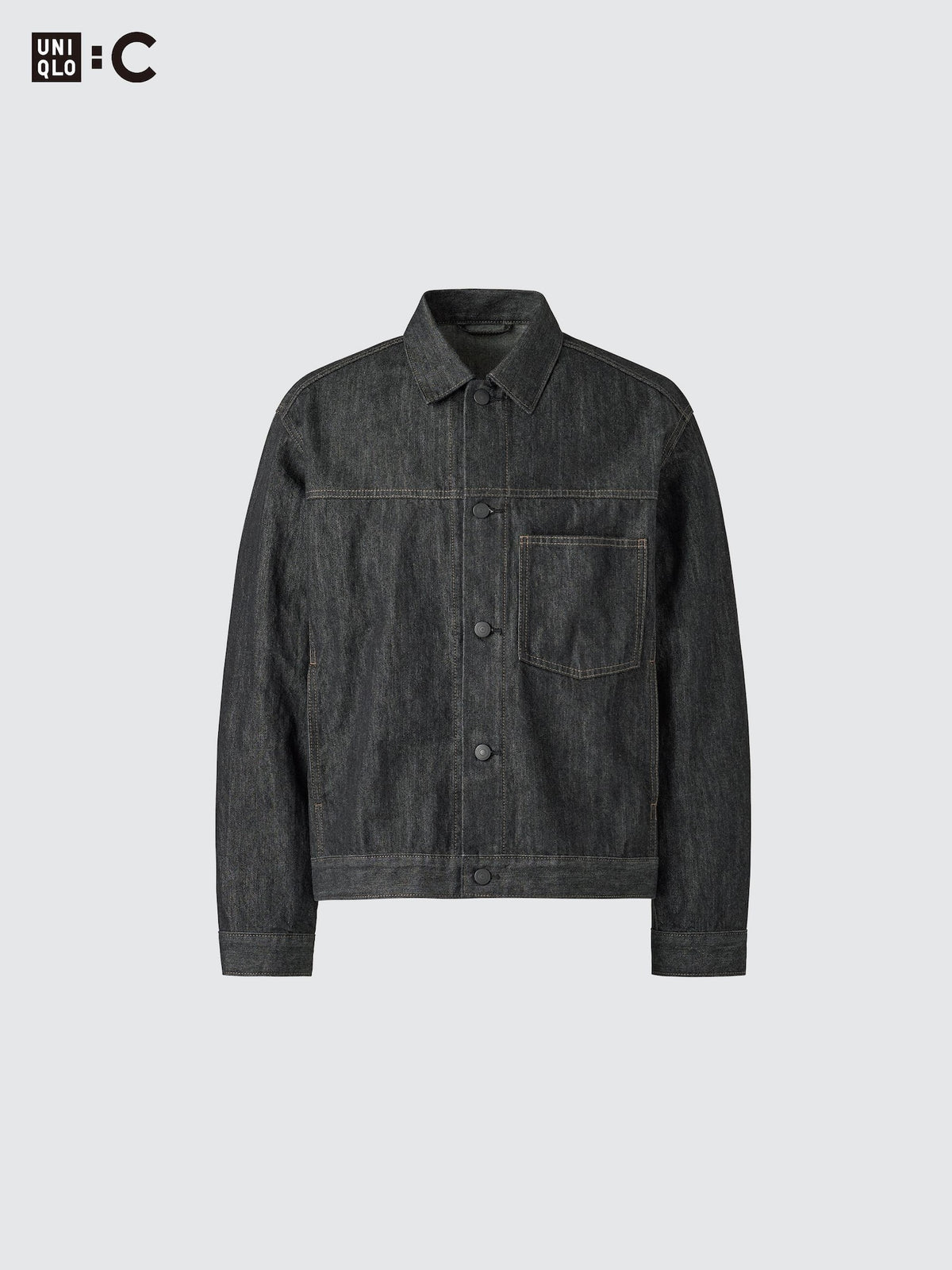 Uniqlo Unisex Denim Trucker Jacket  -  57 OLIVE