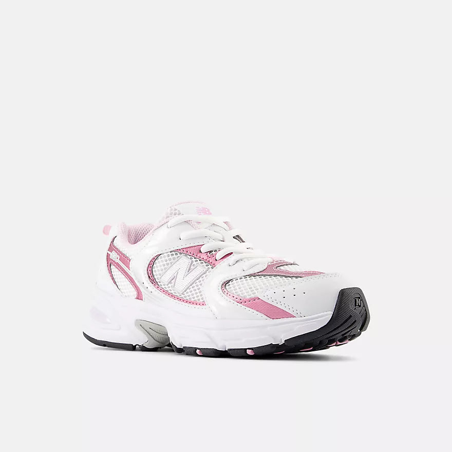 New Balance Big Kids 530  -  NB 103 WHITE with PINK SUGAR  -  GR530RK