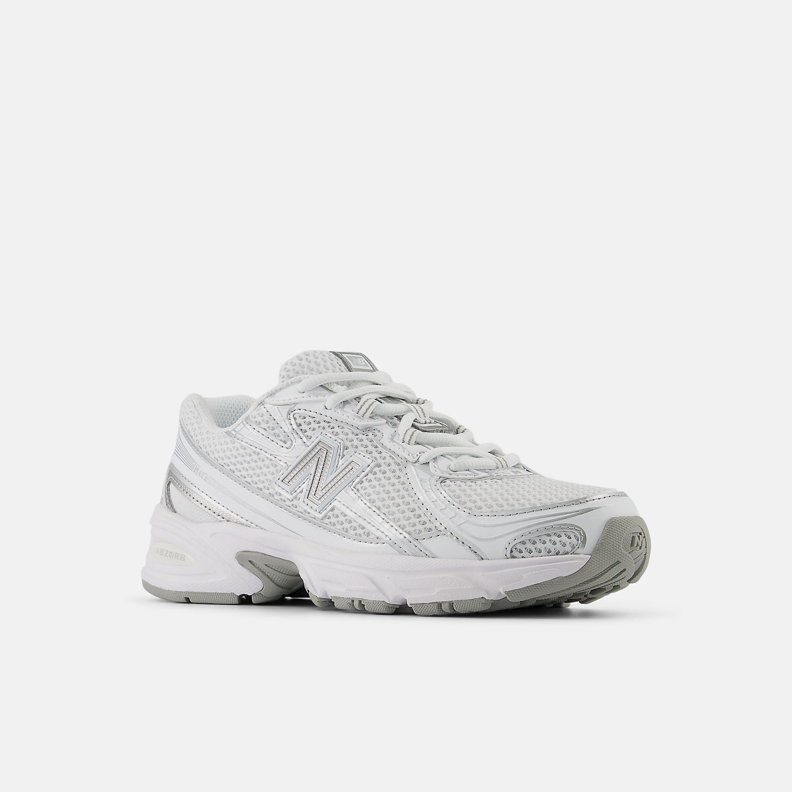 New Balance 740 Kids White with Silver Metalic-GR740WM