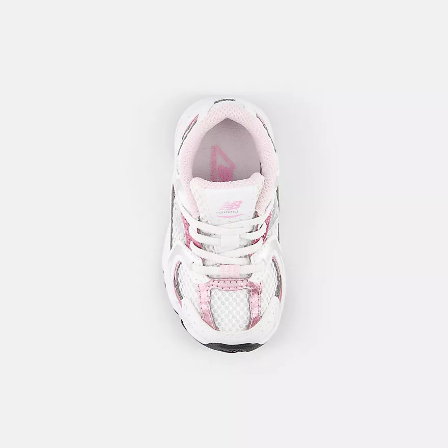 New Balance  Toddlers & Babies 530 Bungee  -  NB 103 WHITE with PINK SUGAR  -  IZ530RK