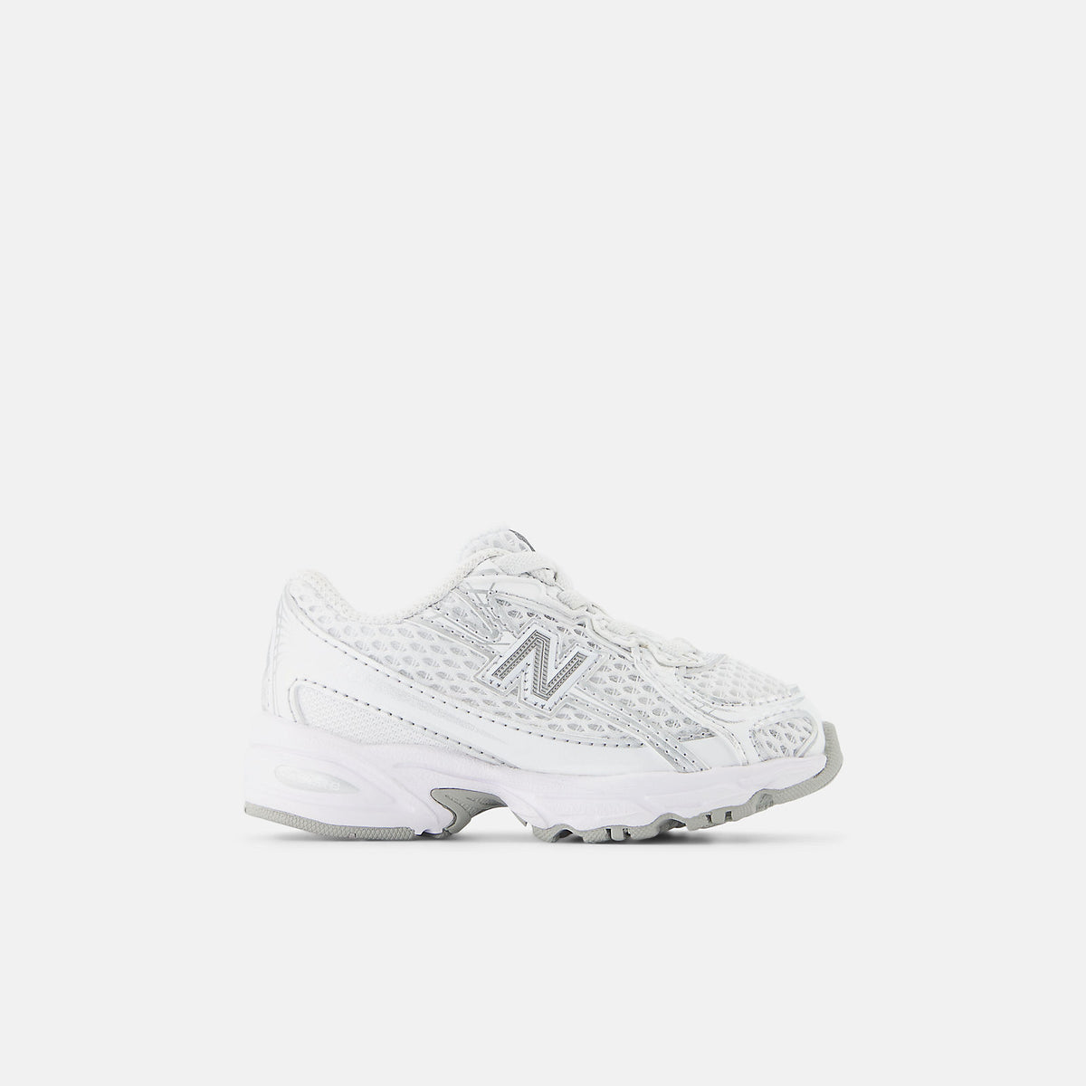 New Balance Toddlers & Babies 740 Bungee Lace  -  White with Silver Metalic  -  IZ740WM