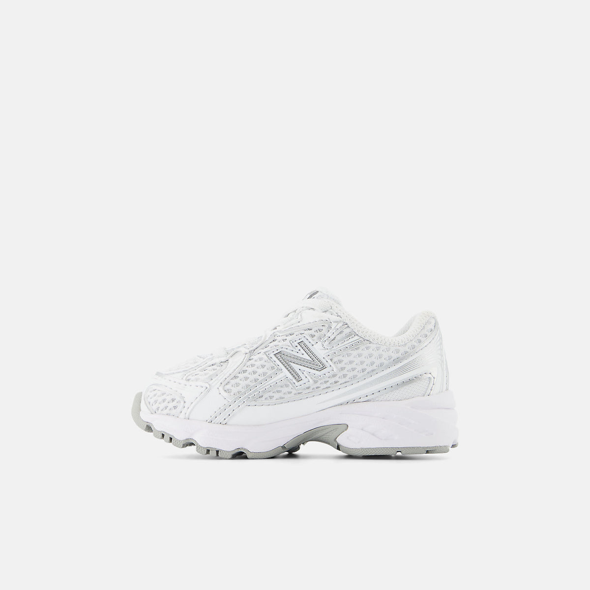 New Balance Toddlers & Babies 740 Bungee Lace  -  White with Silver Metalic  -  IZ740WM