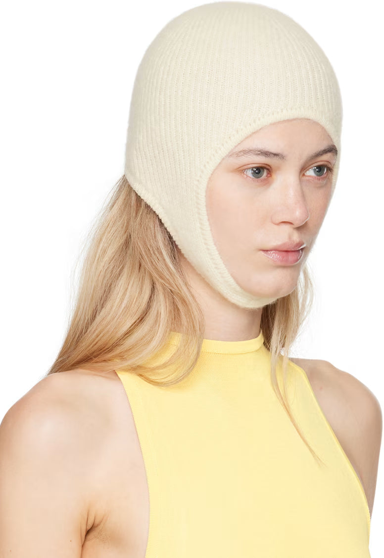 JACQUEMUS La Casa 'La capuche Gros Grain' Beanie - Off-White