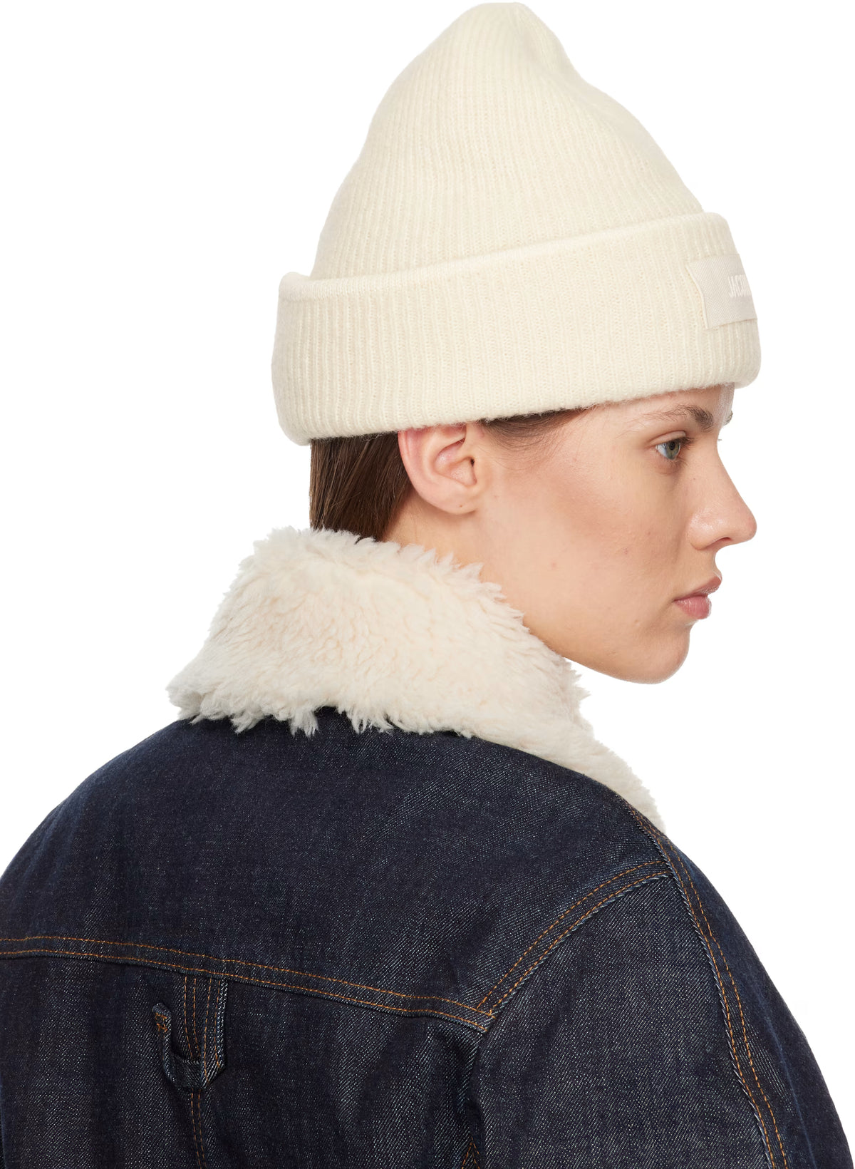 JACQUEMUS 'The Gros Grain' Beanie - Off-White