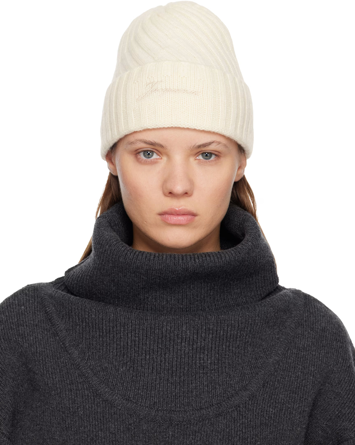 JACQUEMUS  'The Tourni' Beanie - Off-White