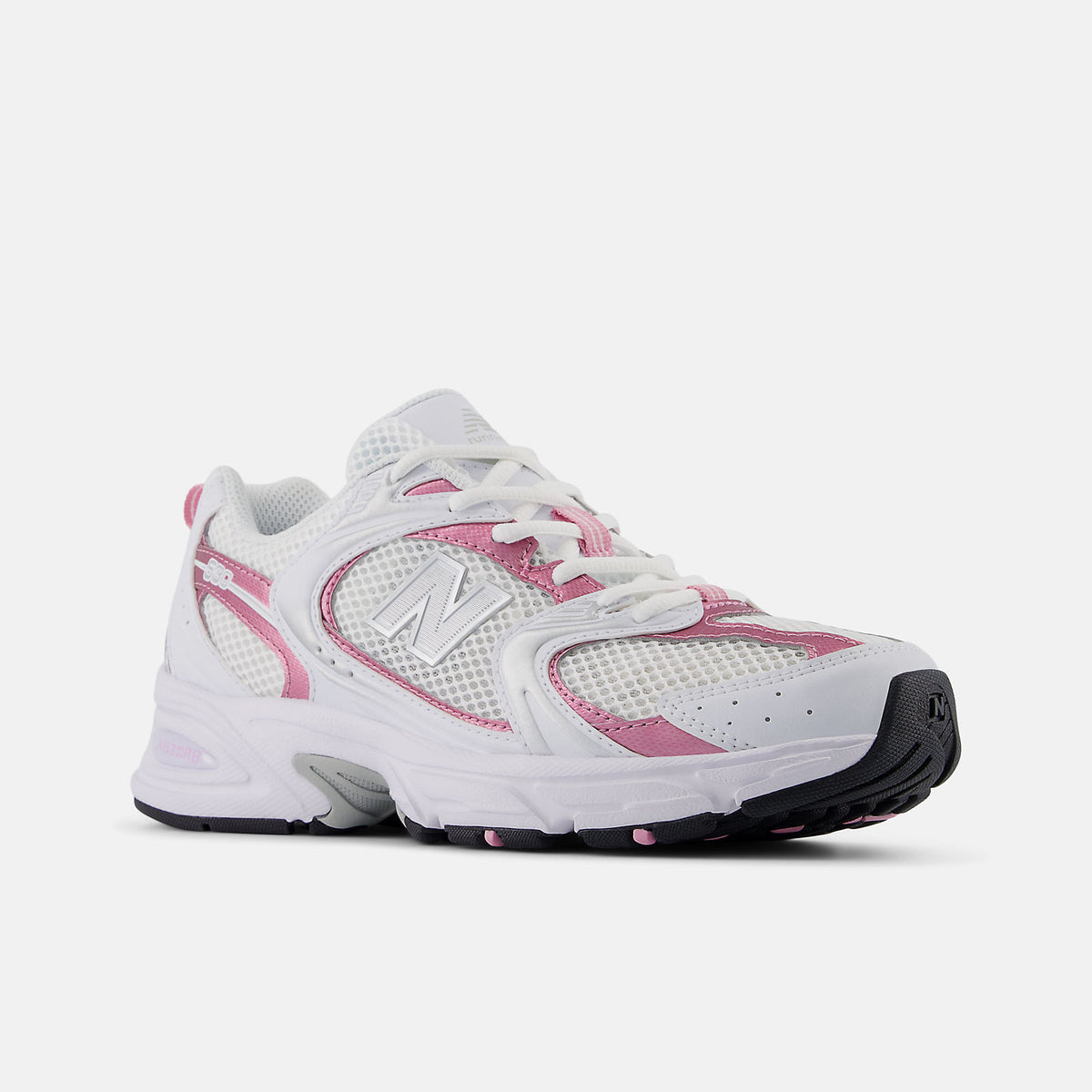 New Balance 530  -  White with Pink Sugar and Silver Metallic  -  MR530PK