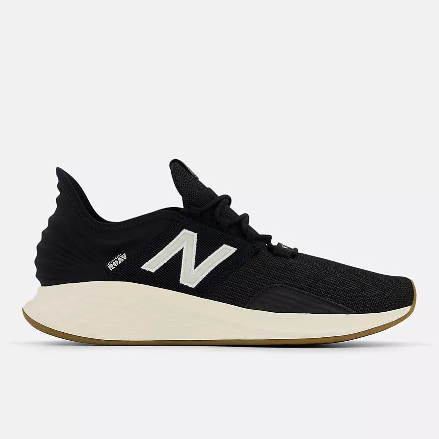 New Balance Men's Fresh Foam Roav  -  BLACK with NB WHITE and PERMAFROST  -  MROAVVK1