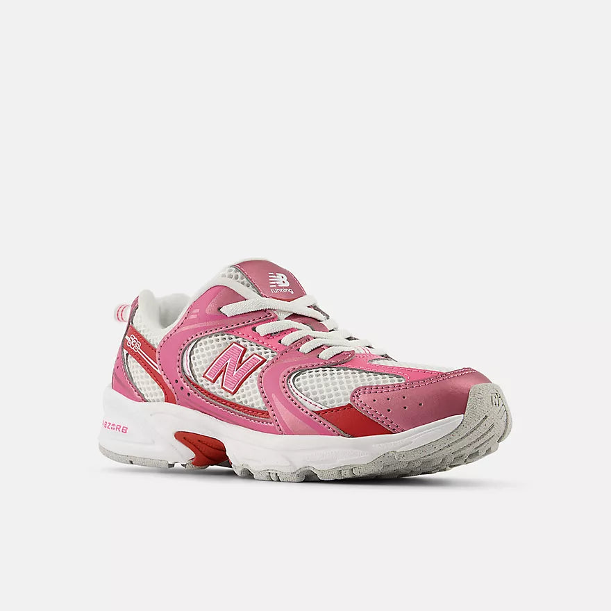 New Balance Little Kids 530 Bungee  -  PINK SATIN with SHADOW RED  -  P5304GR