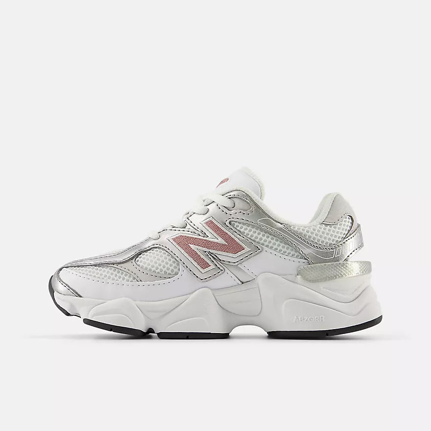 New Balance Little Kids  9060 Lace -  WHITE with ROSEWOOD -  P90601Z6