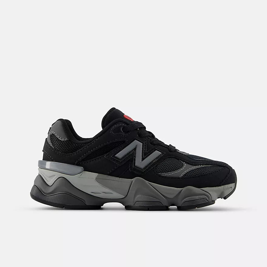New Balance Little Kid  9060 Lace - BLACK with CASTLEROCK -  PC9060BK