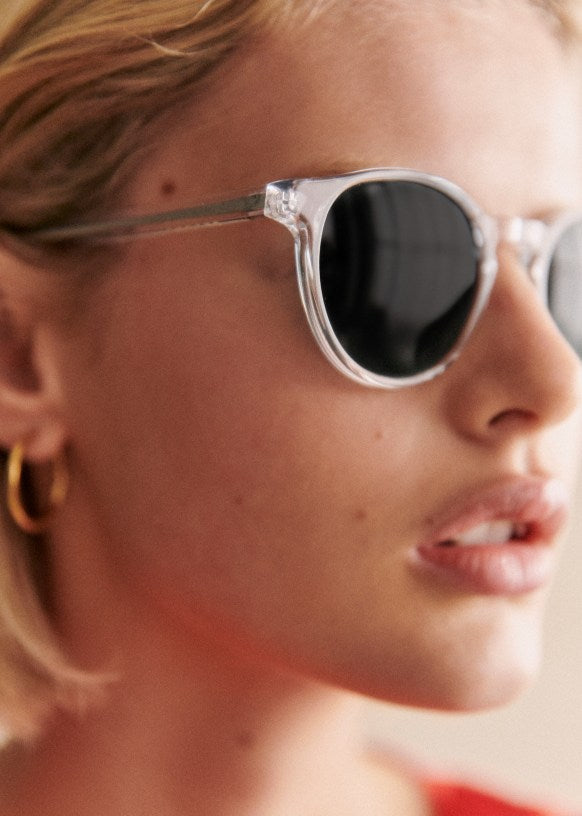 Sezane Penelope Sunglasses  Translucent White
