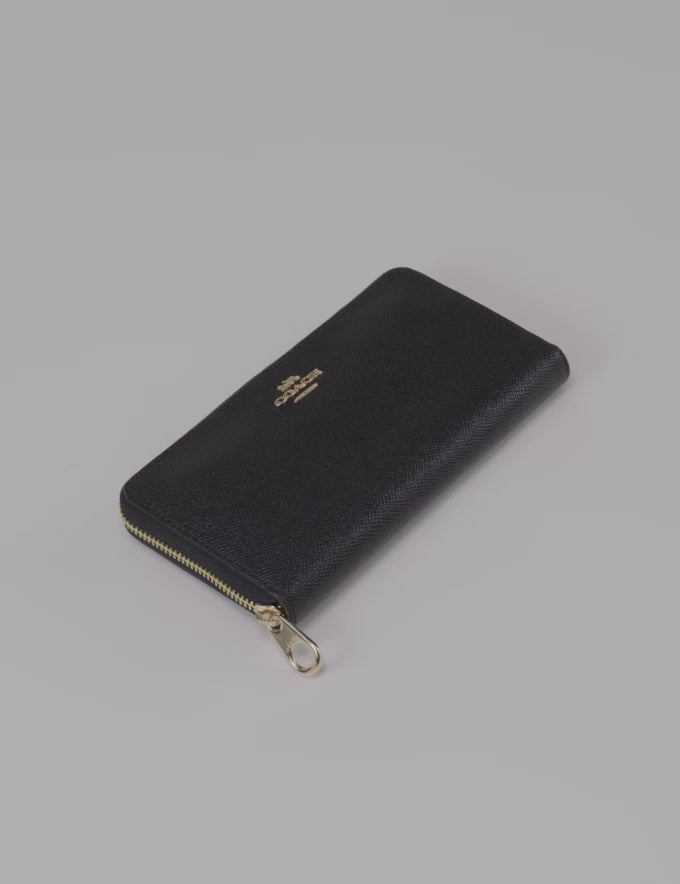 Coach Long Zip Around Wallet - Gold/Black