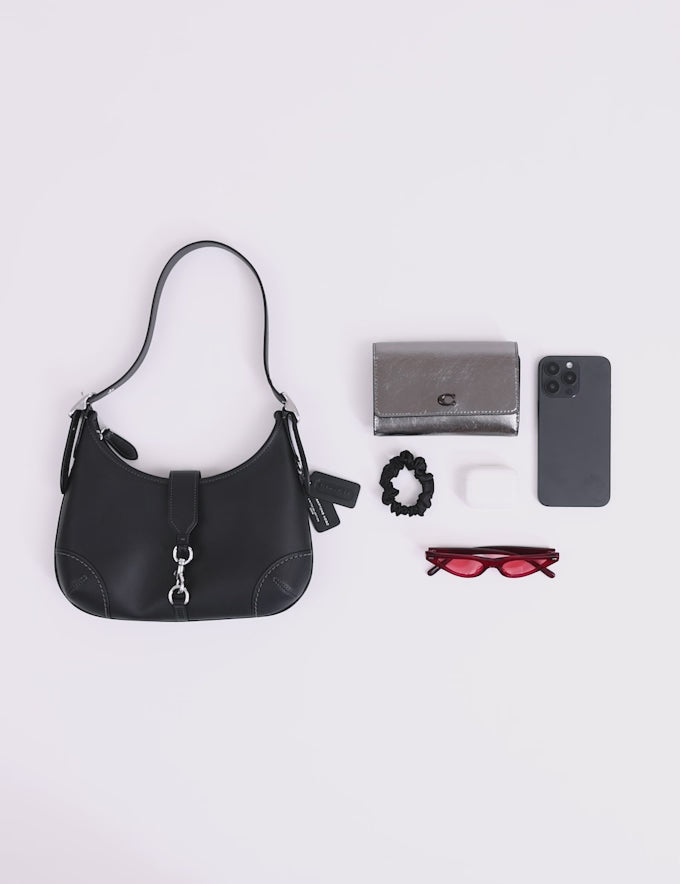 Coach Hamptons Hobo Bag - Silver/Black – Kanadadan Kapına