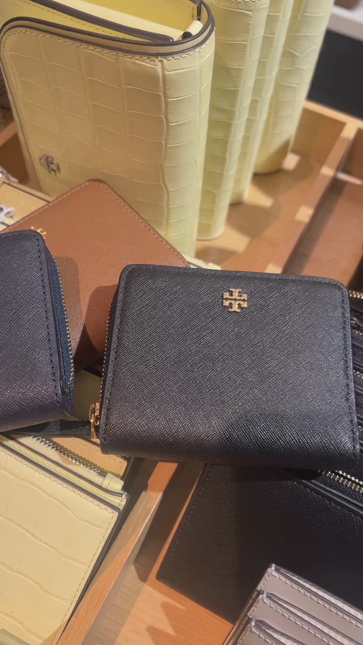 Tory Burch Emerson Mini Wallet Siyah Deri Cüzdan - Hemen Teslim