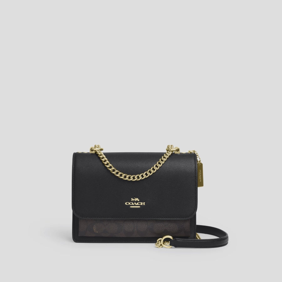 Coach Klare Crossbody Bag In Signature - Silver/Sand/Taupe