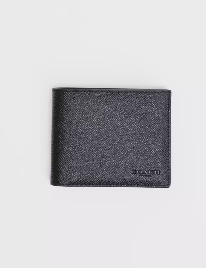 Coach 3 In 1 Wallet In Signature Canvas-Charcoal/Black – Kanadadan