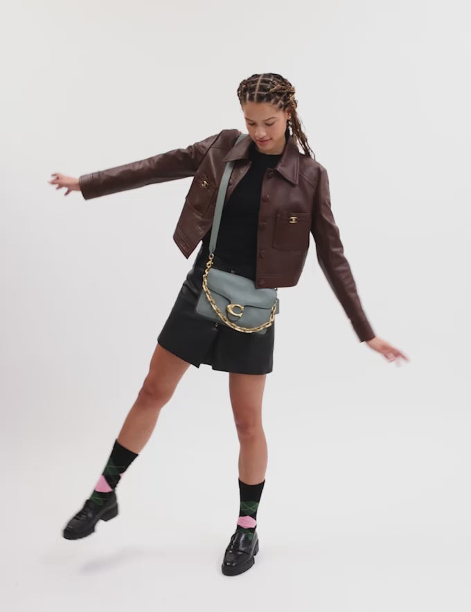 Coach Chain Tabby Shoulder Bag - Brass/Black